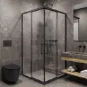 Душевой уголок Timo TKSS-90/03C-8 90x90 см, профиль черный, стекло прозрачное