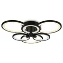 Люстра потолочная светодиодная Ambrella light Fa4092 с пультом управления 20 м² регулируемый белый свет цвет черный