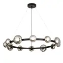Люстра подвесная светодиодная Favourite Svamp 4517-12p 16 м² нейтральный белый свет цвет черный