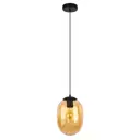 Светильник подвесной Loft it Bubble 10427 amber 1 лампа 2 м² цвет черный/янтарный