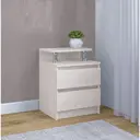 Тумба прикроватная Клик мебель Зара 45x40x60 см 1 ящик ЛДСП цвет крафт белый