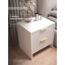 Тумба прикроватная Sanflor 45x48x37 см 2 ящика ЛДСП цвет белый