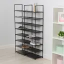 Стеллаж Ladom 10 полок 90x142x30 см ЛДСП цвет черный