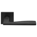 Ручка дверная на розетке Rucetti RAP 28 SLIM-S BL