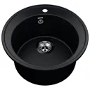 Мойка врезная круглая 47x19x47 см Vigro VG102 искусственный камень цвет антрацит