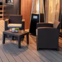 Набор садовой мебели Royal Family Lana XS пластик коричневый 2 кресла столик