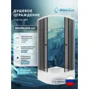 Душевой уголок Doccia Velt Dc0000066465 квадрат с поддоном 90х90см профиль белый эффект стекла прозрачный