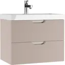 Тумба под раковиной в ванную подвесная Домино Classica 70 Dune латте