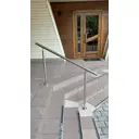 Перила для крыльца Отп-Дог с фланцевым креплением в ступень 1м цвет хром зеркальный