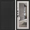 Входная дверь Лабиринт Бункер 06 левый 205x96см цвет черный кварц/сандал белый с зеркалом П18