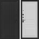 Входная дверь Лабиринт Бункер 06 левый 205x96см цвет черный кварц/белый софт П03