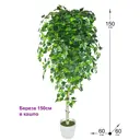 Искусственное дерево Фитопарк Береза в кашпо 150 см