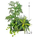 Искусственное растение Фитопарк Рябина с папоротником в кашпо 80 см