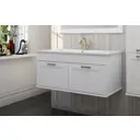 Тумба под раковиной в ванную подвесная Sanflor Ванесса 95 цвет белый