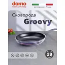Сковорода Domo Нет 28 см без крышки алюминий цвет фиолетовый