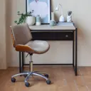 Стол письменный модульный Greenween Rimini 90x75x65 см сталь цвет черный/дуб натуральный