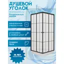 Душевой уголок Niagara Veil с поддоном Veil с поддоном квадрат с поддоном 90x90см профиль черный эффект стекла прозрачное закаленное стекло