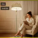 Торшер Citilux Базель cl407935 бронза с абажуром вышивка цвет коричневый