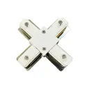 Коннектор Wertmark Wte.l5.00.x10 жесткий для соединения трековых шинопроводов однофазных цвет белый