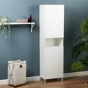 Пенал для ванной Сима-Ленд 9844836 с нишей 50x30x185 см белый