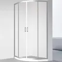 Душевой уголок Veconi Rovigo RV01-90-01-C7 1/4 круга 90x90см серебристый блеск профиль эффект стекла прозрачный