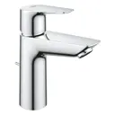 Смеситель для раковины GROHE BauEdge M-Size 23758001 однорычажный с ограничителем температуры и рычажным донным клапаном цвет хром