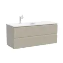 Тумба под раковину подвесная Sancos Snob R SNR120LCE 119.5см цвет beige soft/левая