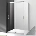 Душевой уголок Cezares Tandem Soft TANDEM-SOFT-AH-2-120/90-P-Cr-R прямоугольный 119x91см серебристый блеск профиль эффект стекла рифленый