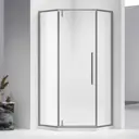 Душевой уголок Vincea Slim-N VSP-4SN100CLGM пятиугольный 100x100см серый профиль эффект стекла прозрачный