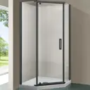 Душевой уголок Vincea Stresa VSP-1S900CLGM пятиугольный 90x90см серый профиль эффект стекла прозрачный