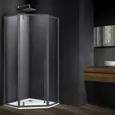 Душевой уголок Vincea Penta VSP-3P900CLGM пятиугольный 90x90см серый профиль эффект стекла прозрачный