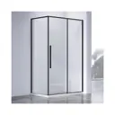 Душевой уголок Vincea Slim-N VSR-4SN9012CLB прямоугольный 120x90см черный профиль эффект стекла прозрачный