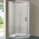 Душевой уголок Vincea Stresa VSP-1S900CL пятиугольный 90x90см серебристый блеск профиль эффект стекла прозрачный