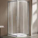 Душевой уголок Vincea Garda VSS-1G8010CL прямоугольный 100х80см серебристый блеск профиль эффект стекла прозрачный