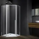 Душевой уголок Vincea Penta VSP-3P100CL пятиугольный 100x100см серебристый блеск профиль эффект стекла прозрачный