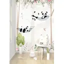 Фотообои флизелиновые Dekor vinil 200x260 см Панды в гамаке