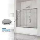 Ширма на ванну GuteWetter 2699399072 140см прямоугольная цвет хромированный