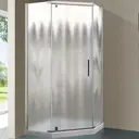 Душевой уголок Vincea Stresa VSP-1S100CH пятиугольный 100x100см серебристый блеск профиль эффект стекла рифленый