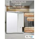 Зеркальный шкаф с подсветкой Runo Милано 80x65 см правый