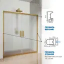 Душевая дверь Gutewetter GWMPKB019D4 165см эффект стекла матовый раздвижной
