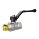 Кран шаровой прямой LD Pride DN50 PN25 2" НР/ВР латунь ручка рычаг