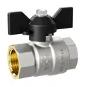 Кран шаровой прямой LD Pride DN32 PN25 1 1/4" ВР латунь ручка бабочка