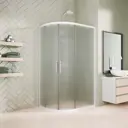 Душевой уголок Gutewetter 577935532 1/4 круга 120x90см белый профиль эффект стекла матовый