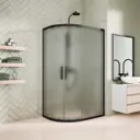 Душевой уголок Gutewetter GWMPKB018RB 95x80x200 см цвет фурнитуры черный матовый стекло матовое закаленное 6 мм