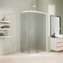 Душевой уголок Gutewetter GWMPKB018RB 110x85x200 см цвет фурнитуры белый матовый стекло матовое закаленное 6 мм