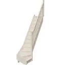 Межэтажная лестница StairShop 770х2265x2700мм с правым поворотом