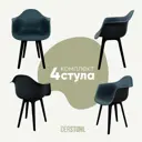 Стул-кресло Derstuhl 330 plast комплект 4 шт 43x82x58 см полипропилен цвет темно-серый