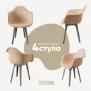 Стул/кресло Derstuhl 330 plast grey DSL045.214.4 43x82x58 см полипропилен цвет бежевый