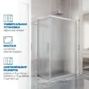 Душевой уголок Gutewetter 3934967203 прямоугольник 110x95см серый профиль эффект стекла матовый