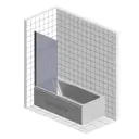 Шторка на ванну Gutewetter GWMPKB020P601 85x150см 6мм цвет фурнитуры бронзовый, стекло матовое закаленное